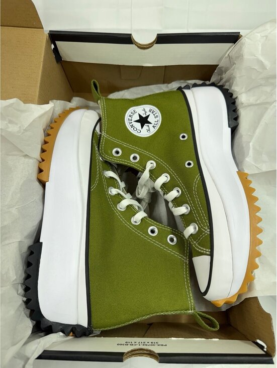 Converse Shoes - Converse A05700C Run Star Hike Platform Seasonal Trainer Green Womens US 7
